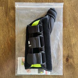 Left Hand Thumb-Wrist Splint from BraceAbility, Size Medium with Trimmed Straps
