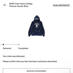 BAPE HOODIE OFFICIAL BOUGHT FROM GOAT 
