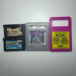 Game Boy & GBA Lot (4) Castlevania, Bugs Bunny, Madagascar, Eliminator Untested