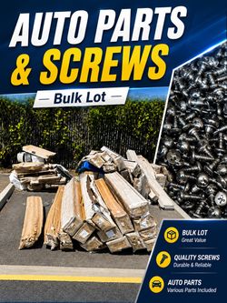 2 / half pallet screws and some metal auto parts