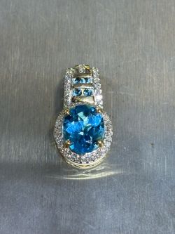 14k aquamarine diamond yellow gold buy sale trade