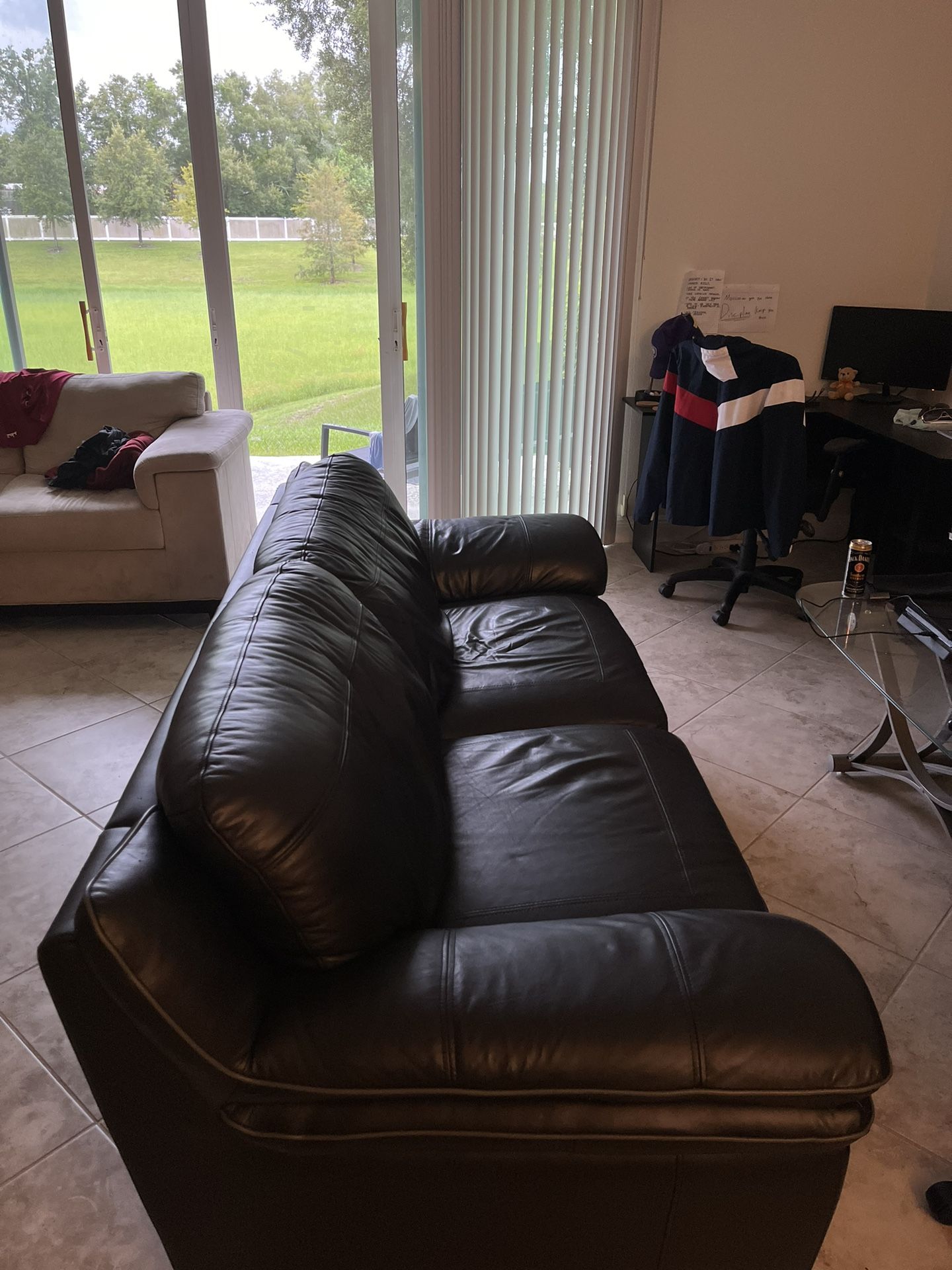Black Leather Couch