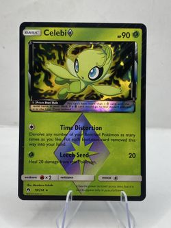 Celebi Prism Star 19/214 SM Lost Thunder 2018 English Holo Rare 90 NM