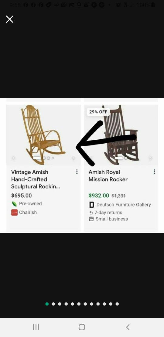 Stunning Made, Amish,  ROCKING CHAIR, ( SEE SLL PICTURES)