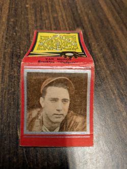 1934 Van Mungo Brooklyn Dodgers Diamond Matchbook