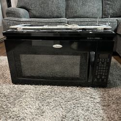 Black Whirlpool Microwave 