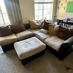 Brown Couch + Spinning Couch