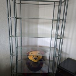 Corner Glass Storage Cabinet 