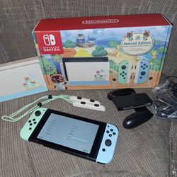Nintendo Switch Animal Crossing Edition Like New!