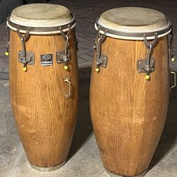 Matching set of Vintage Gon Bops conga and Tumba
