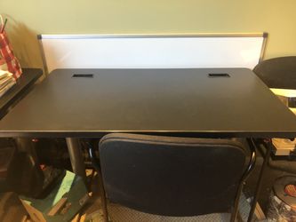 Black desks with chair
