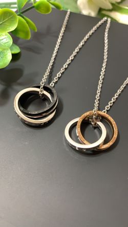 *NO FADE* 2 Pcs His & Hers Stainless Steel Couples Necklace for Lover Pair, Gift