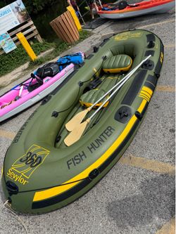 Fishing boat raft