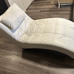 Faux Leather Upholstered Chaise