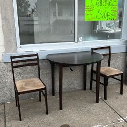 Chocolate Brown 3 Piece Kitchen Table Set 