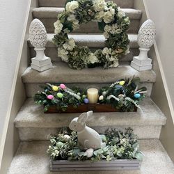 Springtime Wreath And Decor 