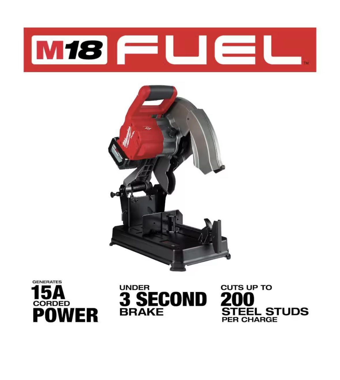 Milwaukee M18 FUEL Cordless 14 in. Abrasive Cut-Off Saw (Tool-Only)
