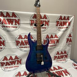 Ibanez GIO Series GRX70QA Six String Electric Guitar Transparent Blue Burst 11057475