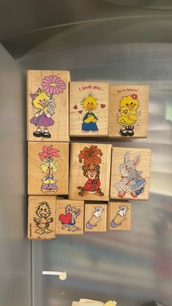 Rubber Stamp Set Cute Animal Characters