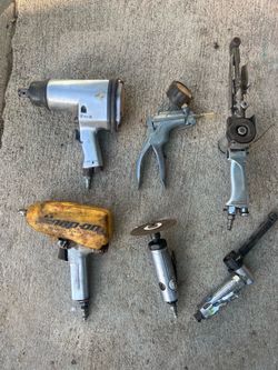 Pneumatic tools, impact wrench, grinders, mini belt sander, die grinder, craftsman