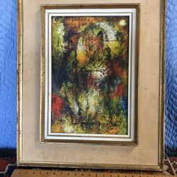 Original Oil On Canvas Vintage Painting Signed By Artist 