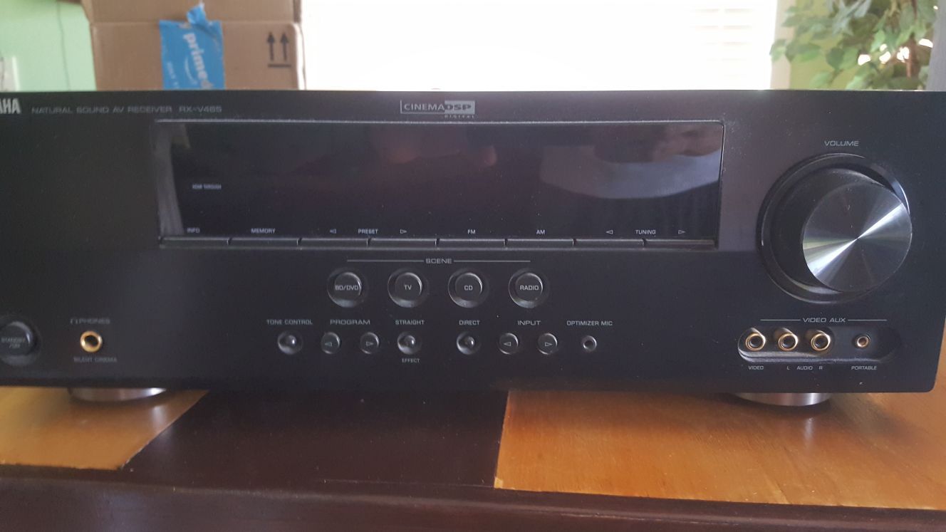 Yamaha RX-V465 receiver, Insignia NS-HT51 subwoofer