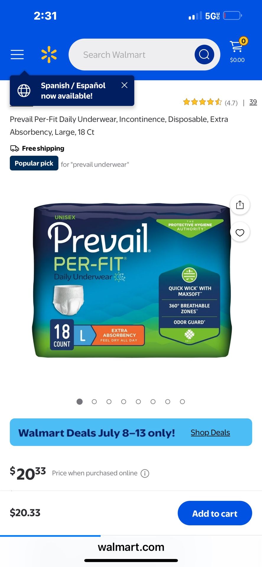 Prevail Perfit Diaper Daily Underwear