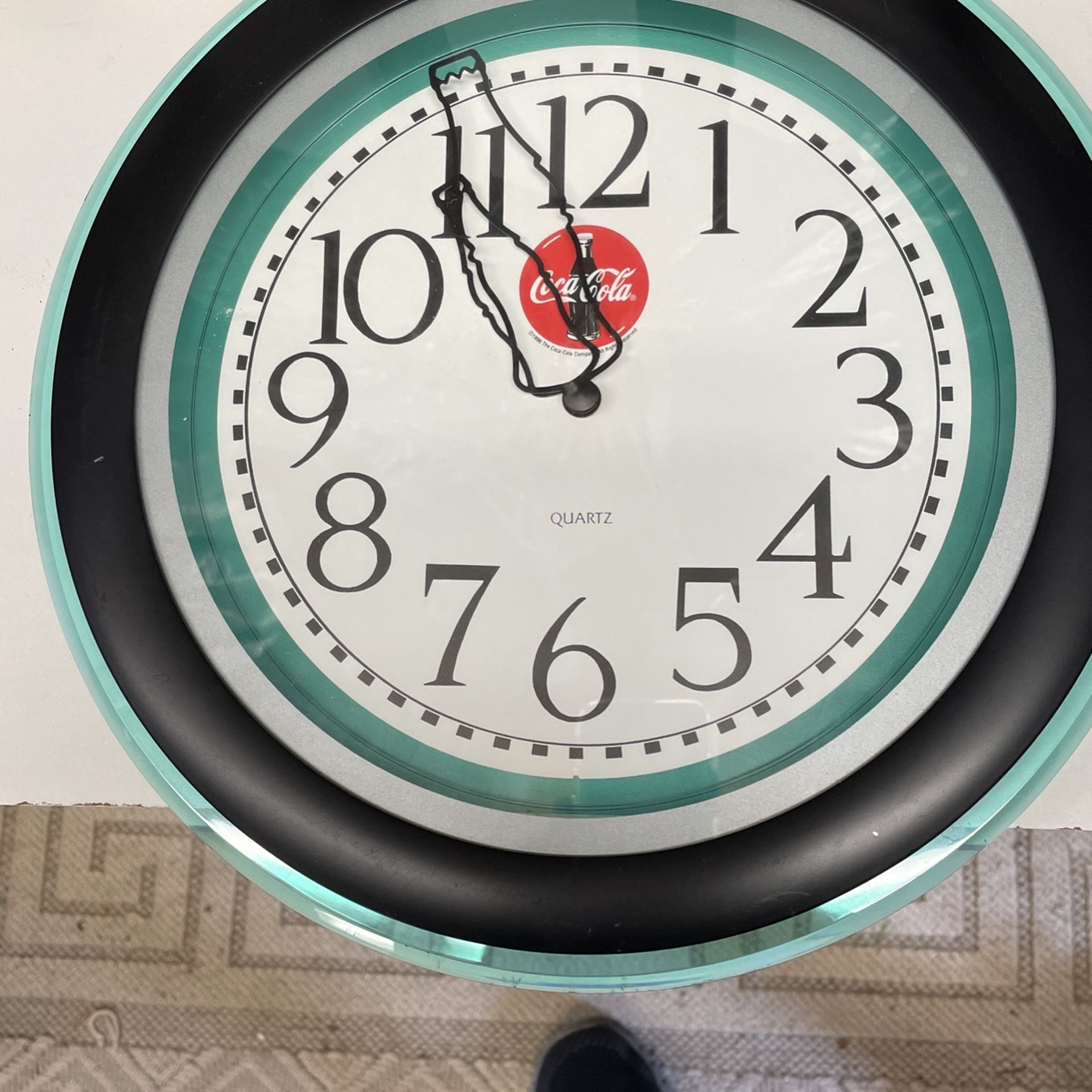 Coca Cola Clock 12” D Battery Run