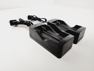 2pcs 220V Dual Charger For 18650 3.7V Rechargeable Li-Ion Battery Storage Box