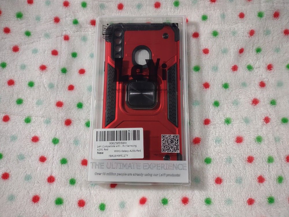 Samsung A20S Red Phone Case Screen Protection Bundle