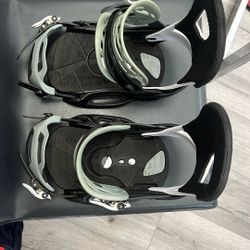 BURTON CARTEL LARGE EST BINDINGS IN GOOD CONDITION READY TO RIDE GNU LIB TECH AK MISSION FORUM SNOWBOARDING BINDINGS 