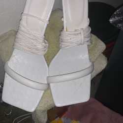 White Heels Size 10