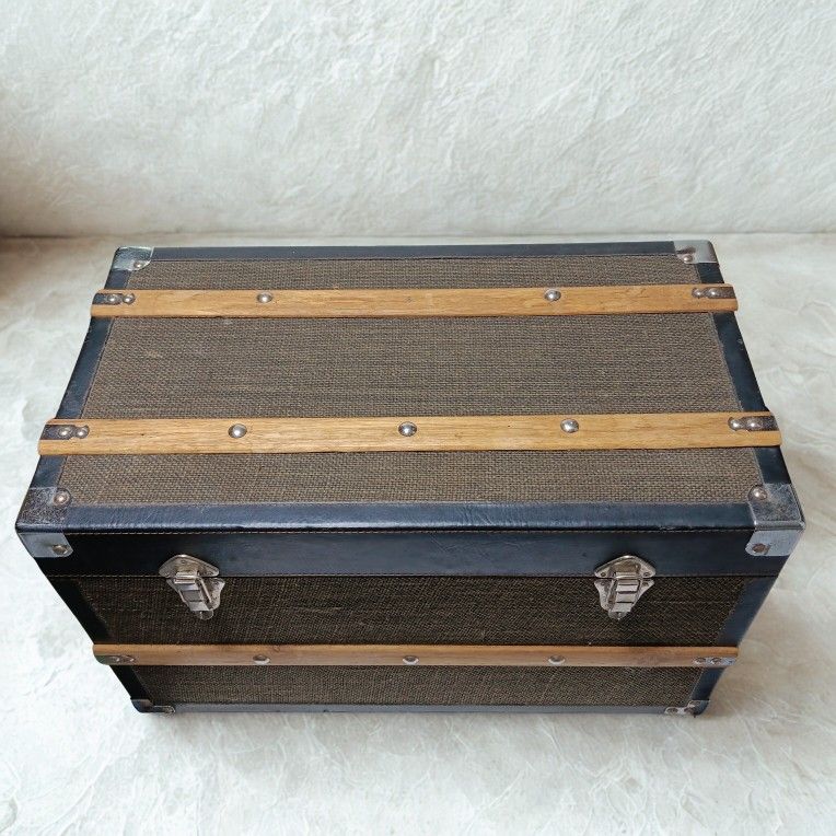 Vintage Wooden Storage Trunk Chest