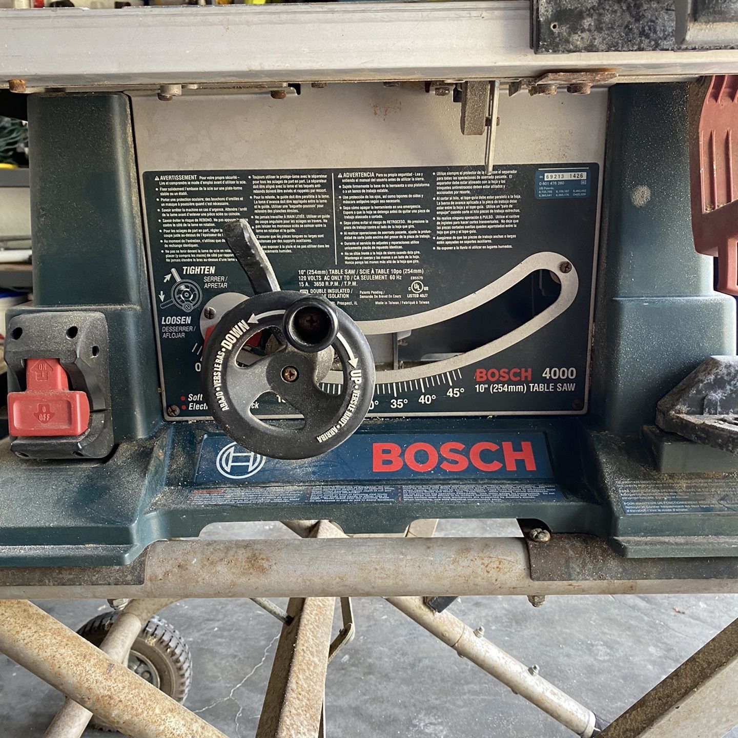 Used bosch 4000 table clearance saw for sale