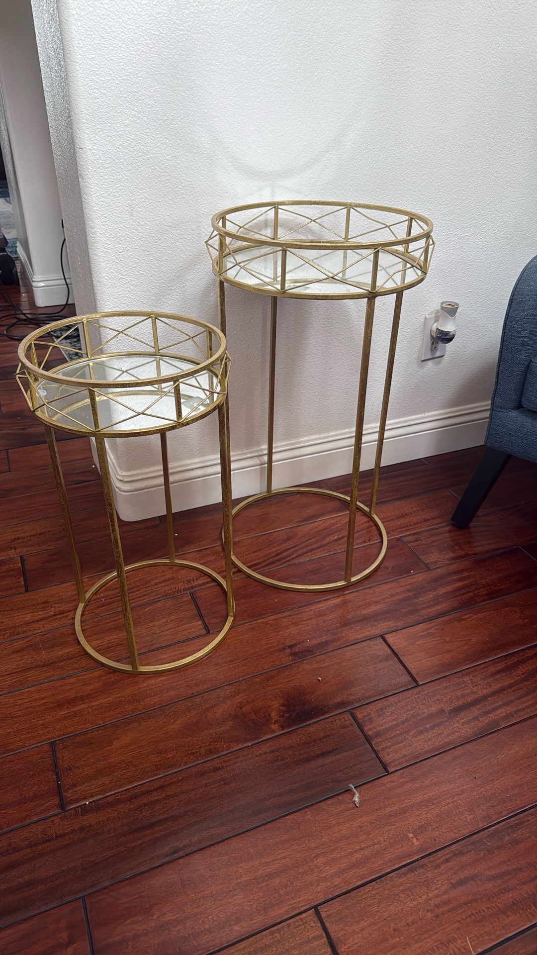 Glass End Table Set