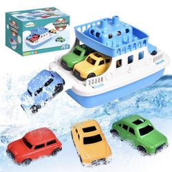 Fun little toys Bath Boat Toys with car and Squirt Water Toys for Kids Pool Summer Play