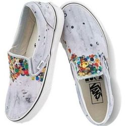 Vans MOCA Classic Women Size 5 Breanna Young Nimbus Clouds buttons 032026
