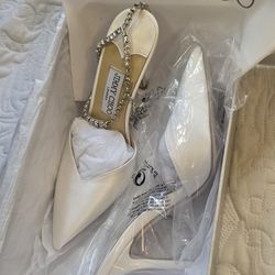Ivory Satin Jimmy Choo Heels