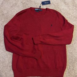 POLO / Ralph Lauren CLASSIC Thick PRIMA Cotton Sweater COMFORTABLE Dress Shirt / Mens XX-Large XXL 2XL / Brand New w/ Tags!! / Red w/ Navy Polo