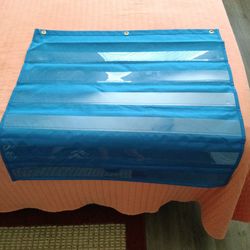 Lakeshore Blue Space -Saver Pocket Chart (6 rows of clear pockets) 26 & 1/2 X 28 & 1/2)