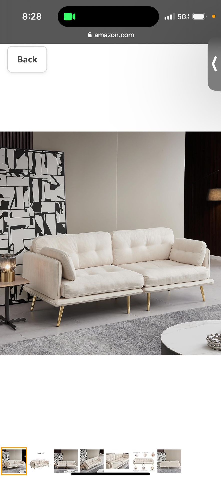 Brand New 3 Seater White Sofa