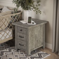 Telluride Driftwood Power Chairside Table