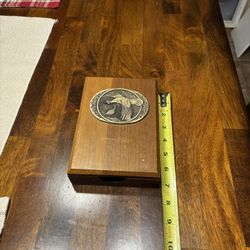 Vintage Wood Stationery Box