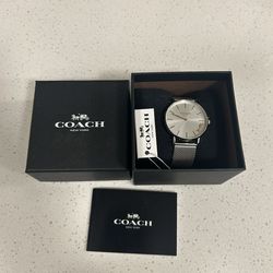 COACH Perry Ladies Watch Quartz Silver Stainless Steel Brand New