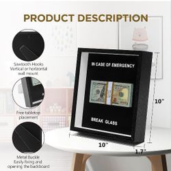 Funny in Case of Emergency, 9x9 Prank Bitcoin Gifts,Unique Funny 2025 Graduation Decorations Gifts for Him or Her, Break Glass Funny Graduation Gift B