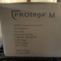 Protega protective white safety body cover overall