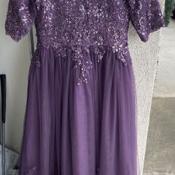 Plum Special Occasion Girl Dress Size 10