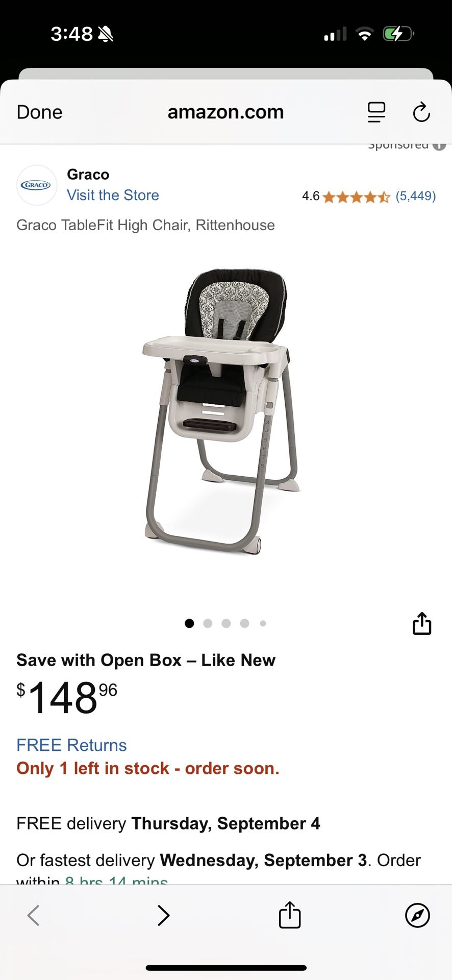 Graco TableFit High Chair, Rittenhouse