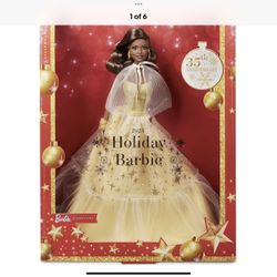 2 023 Holiday Barbie® Doll - Brunette Wavy Hair