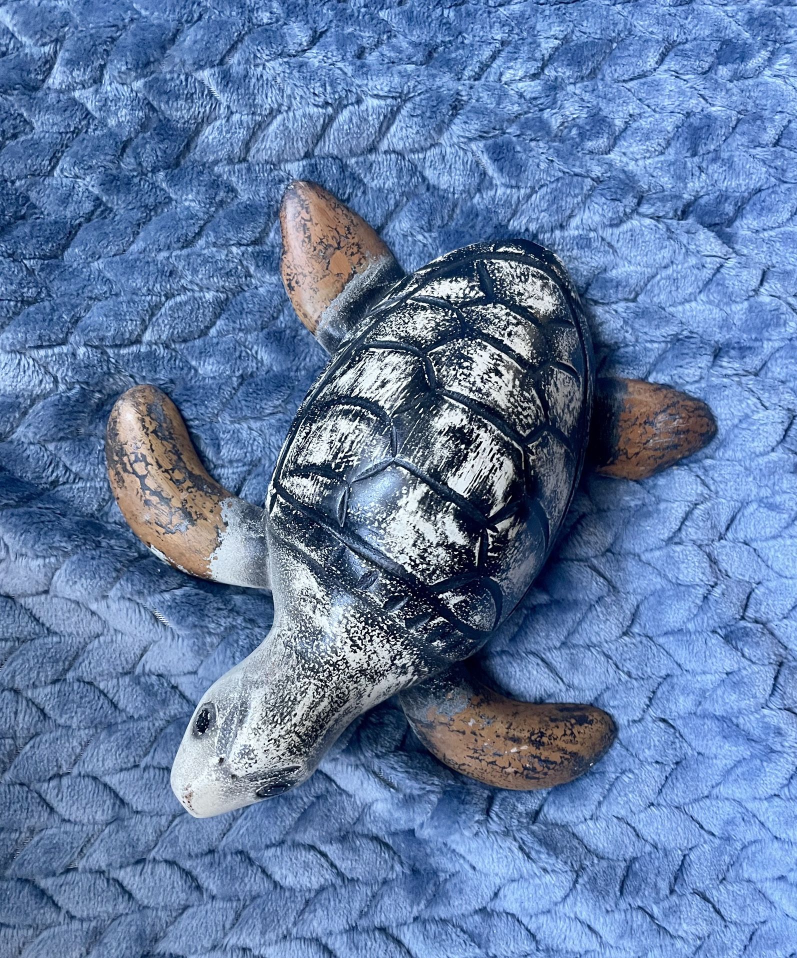 New- Turtle Wood Decor 8.5”x7” Good Fortune